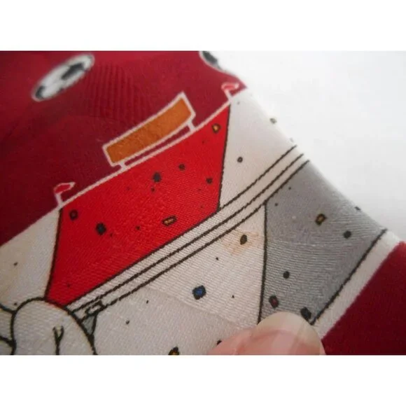 Vintage Disney Soccer Burgundy tie Mickey Donald - Picture 5 of 7